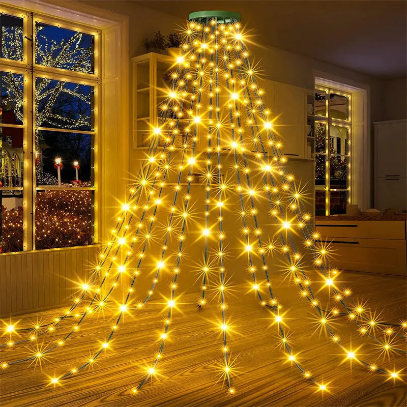 Wasserfall-Lichter für Weihnachtsbaum Mivoza Deutschland