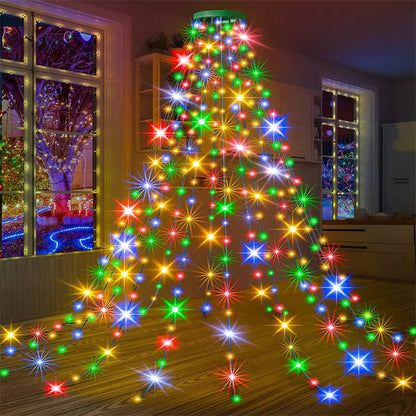 Wasserfall-Lichter für Weihnachtsbaum Mivoza Deutschland