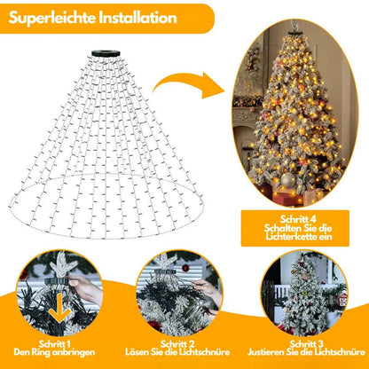 Wasserfall-Lichter für Weihnachtsbaum Mivoza Deutschland