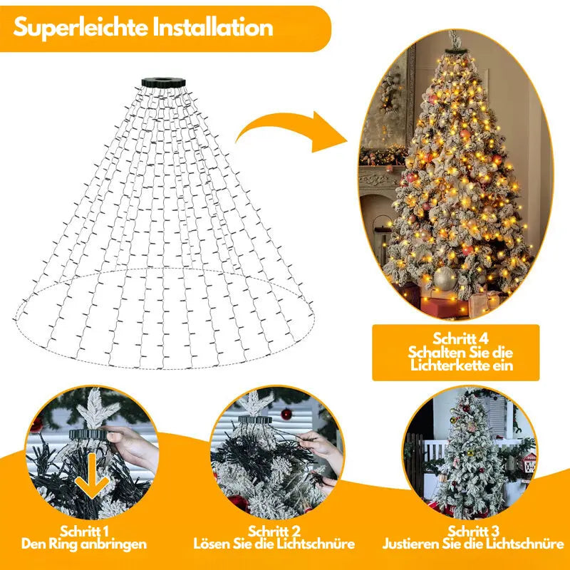 Wasserfall-Lichter für Weihnachtsbaum Mivoza Deutschland