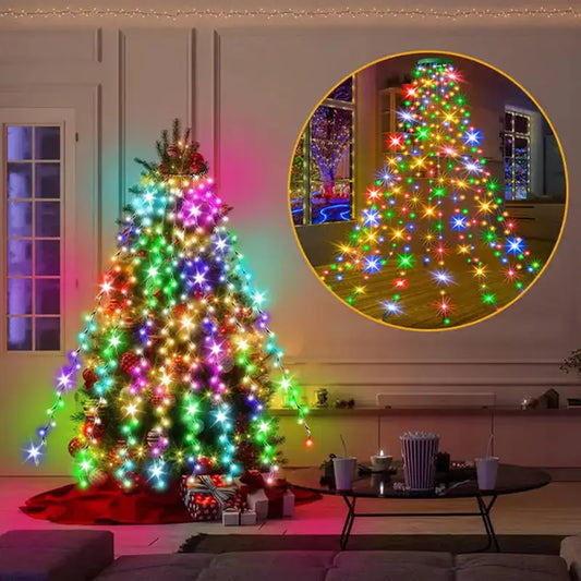 Wasserfall-Lichter für Weihnachtsbaum Mivoza Deutschland