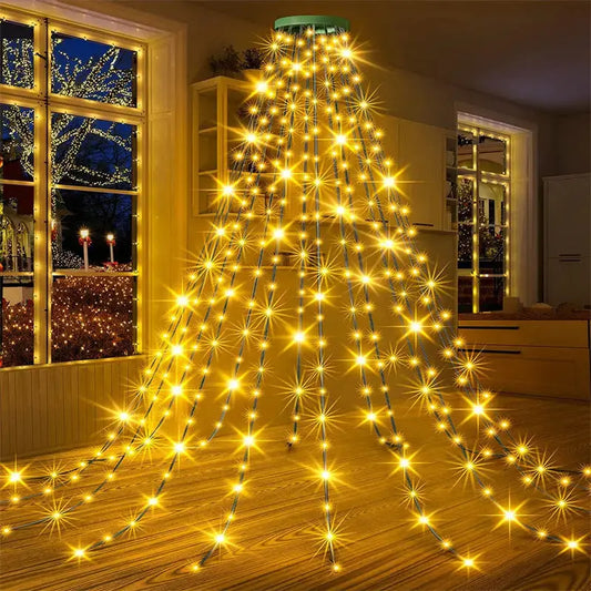 Wasserfall-Lichter für Weihnachtsbaum Mivoza Deutschland