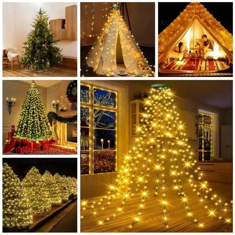 Wasserfall-Lichter für Weihnachtsbaum Mivoza Deutschland