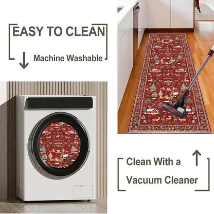 Weihnachts-Teppich | Rutschfest & kuschelig, pflegeleicht Zorenza