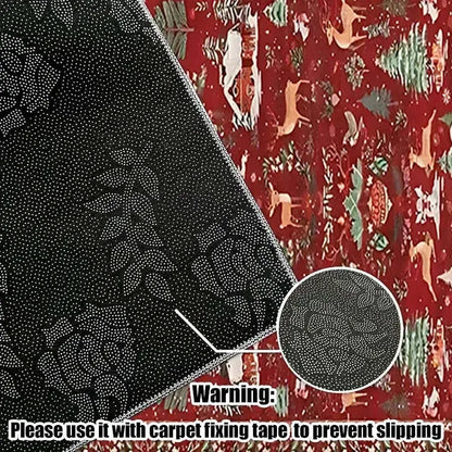 Weihnachts-Teppich | Rutschfest & kuschelig, pflegeleicht Zorenza