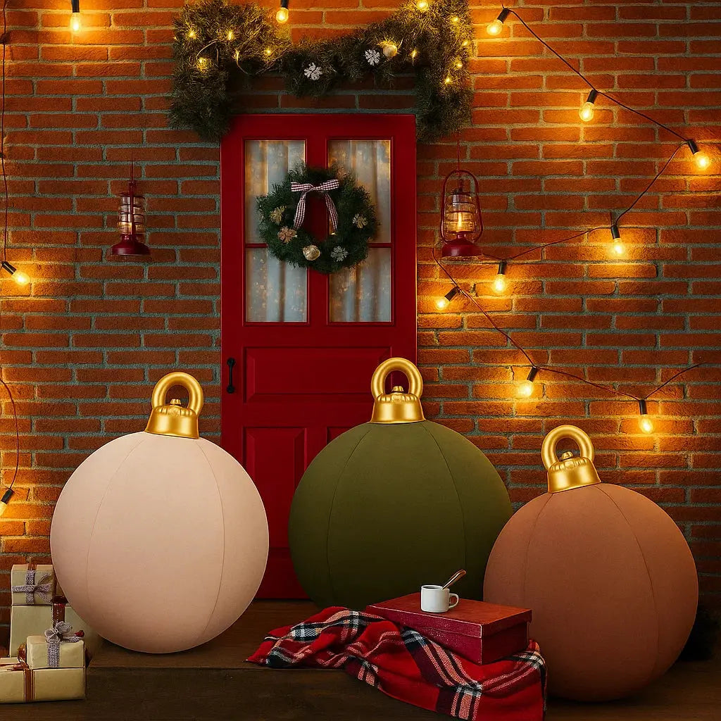 Weihnachtskugel XXL | Edler Samtlook für Garten & Balkon Zorenza