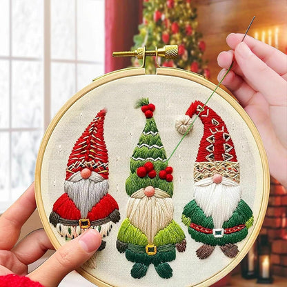 Weihnachtswichtel Stickset — Festliche Stickerei fürs Bäumchen & Deko Mivoza Deutschland