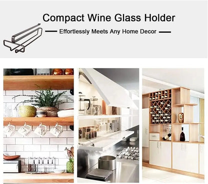 Weinregal zur Unterbau-Montage — Platzsparender Glashalter mit einfacher Installation Zorenza