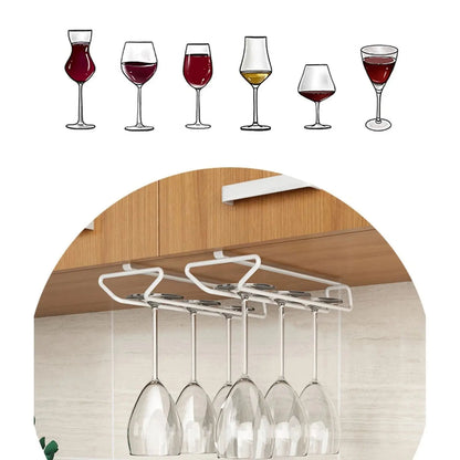 Weinregal zur Unterbau-Montage — Platzsparender Glashalter mit einfacher Installation Zorenza