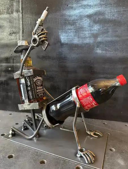 Whiskey-Flaschenhalter aus Stahl im Zündkerzenstil Zorenza