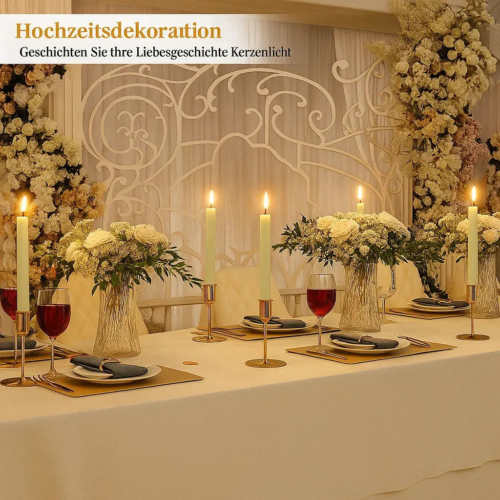 Wiederaufladbare LED-Wachskerzen | Sicher & authentisch im Set Zorenza