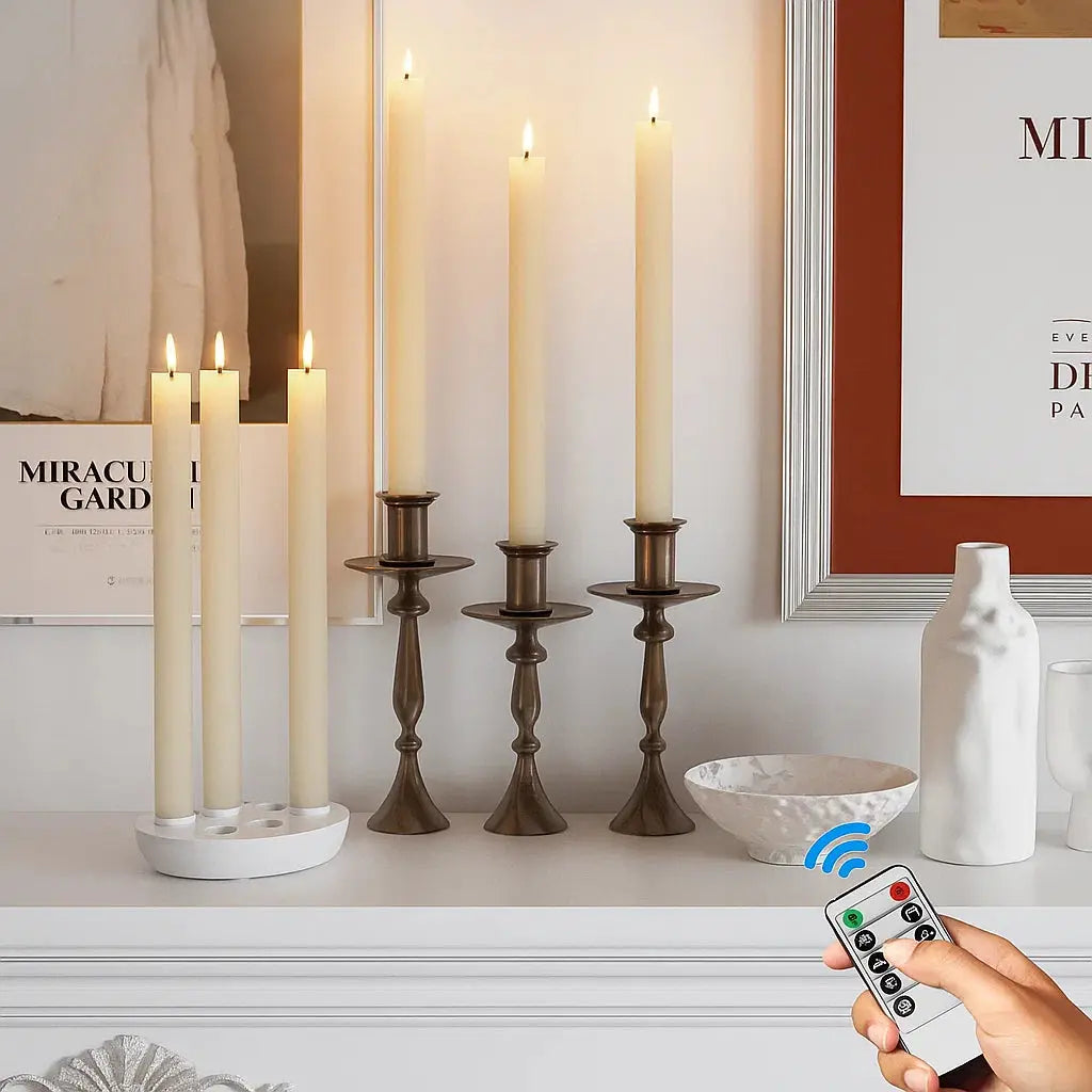 Wiederaufladbare LED-Wachskerzen | Sicher & authentisch im Set Zorenza