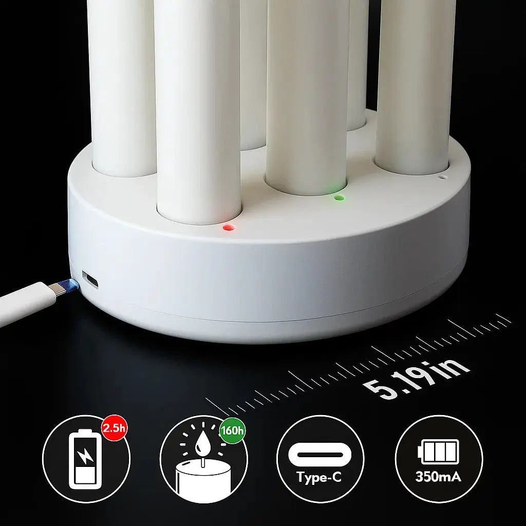 Wiederaufladbare LED-Wachskerzen | Sicher & authentisch im Set Zorenza