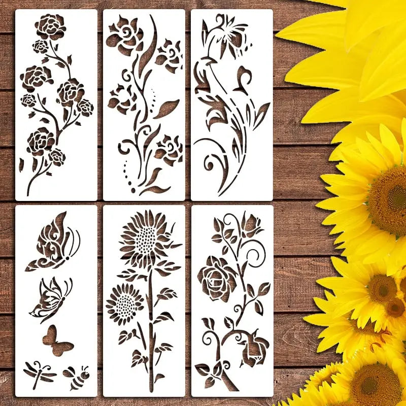 Wiederverwendbare Blumen-Schablone für Garten & Zaun-Deko Zorenza