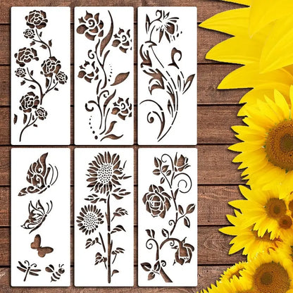 Wiederverwendbare Blumen-Schablone für Garten & Zaun-Deko Zorenza