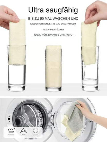♻️ Wiederverwendbare Mikrofaser-Papierhandtuchrolle – Super saugfähig und streifenfrei Zorenza