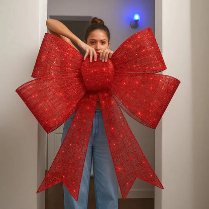 XXL leuchtende Weihnachtsschleife | Schafft magische Familienmomente Mivoza Deutschland