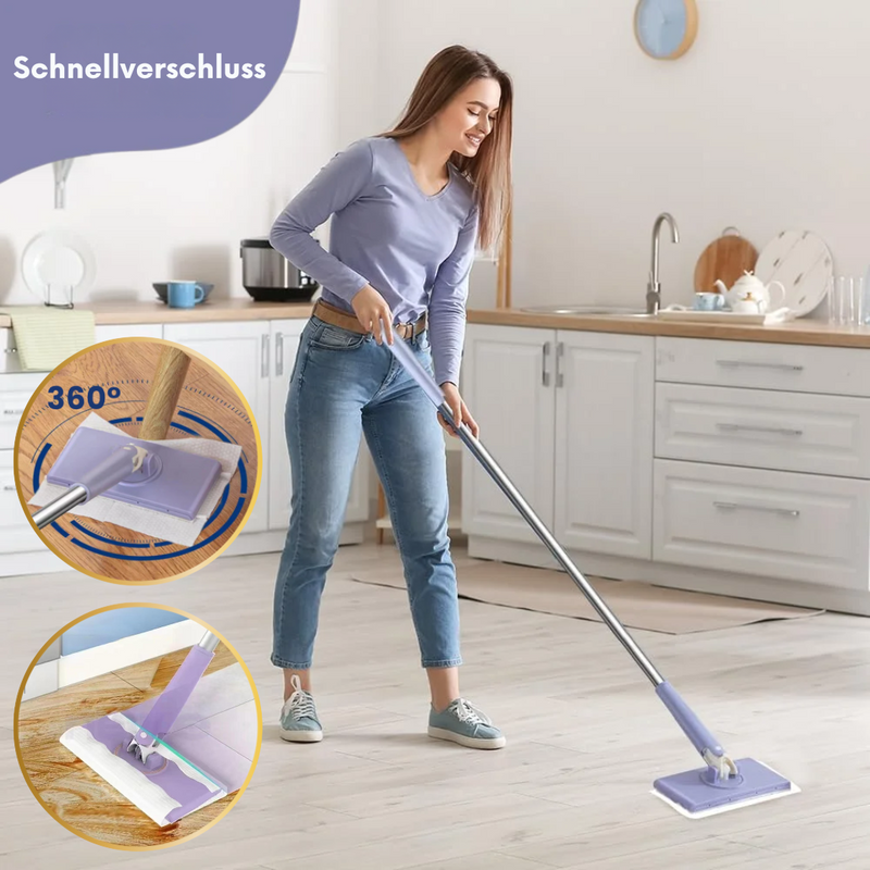 Kompakter Mini-Wischmopp mit hygienischer Tuchwechsel-Funktion Mivoza Deutschland