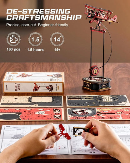 DIY Wooden Puzzle Gravity Swing Pendulum Toy Set Mivoza Deutschland
