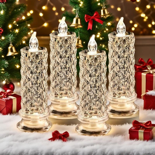 LED-Kerzenlichter 4er-Set | Stimmungsvolles, flammenfreies Licht Zorenza