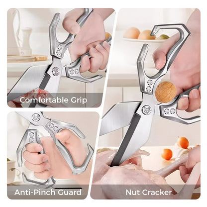 Küchenschere | Rasiermesserscharfe Edelstahlklingen, ergonomisch Zorenza