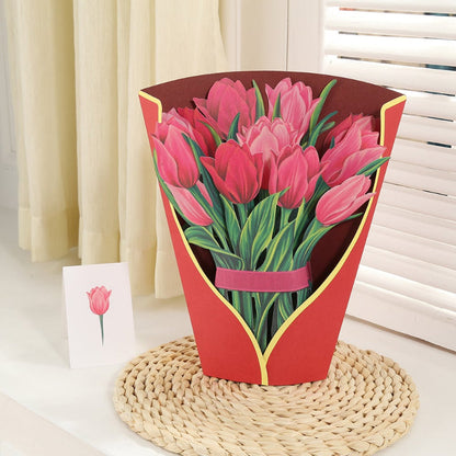 3D-Klappkarte Blumen — Für Jubiläen, Feste & spezielle Ereignisse Zorenza
