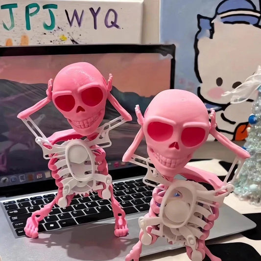 Tanzende Skelett-Figur – Leuchtende Tanzdekoration mit Verspieltem Glühen Zorenza