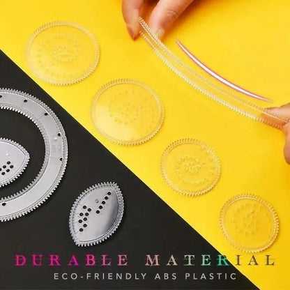 22-teiliges Spiral-Lineal-Set – Kreatives Zeichnen mit System Zorenza