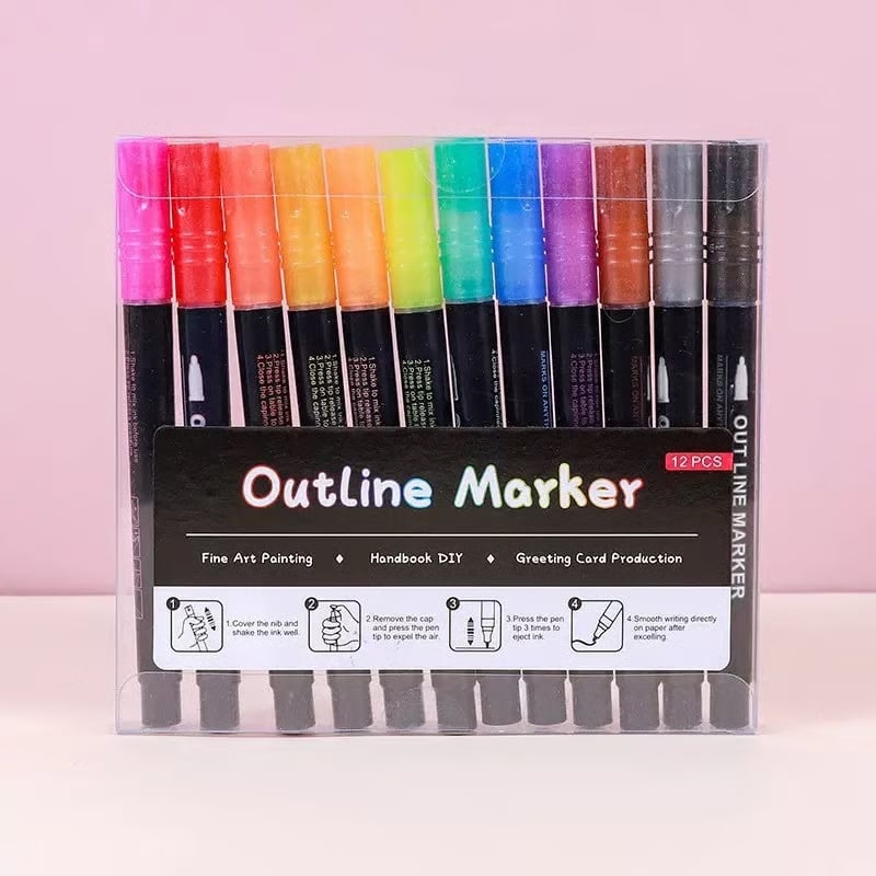Metallic-Marker Set – Kreative Effekte auf jedem Untergrund Zorenza