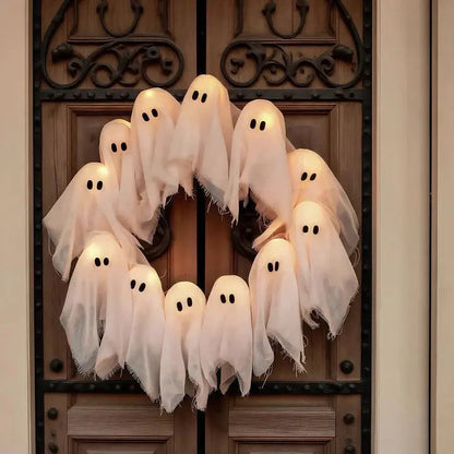 Halloween-Deko-Kranz — Geheimnisvoller Geistglanz für Stimmung Zorenza