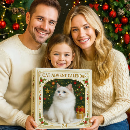 Katzen-Adventskalender | Handbemalte Harzfiguren & Überraschungen Zorenza