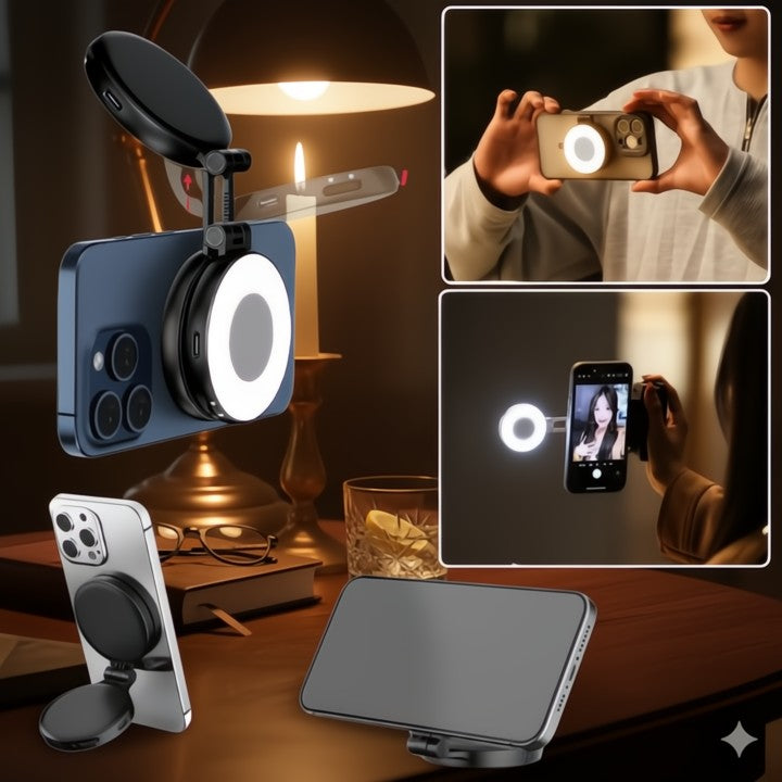 Machen Sie überall makellose Selfies: Tragbares Clip-On-Ringlicht für wunderschöne Fotos Zorenza
