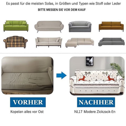 Sofabezug | Festliches Design, elastische Passform, Polyester Zorenza