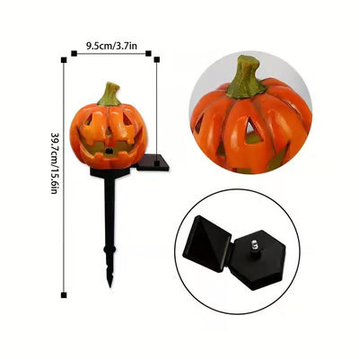 Solar Kürbislaterne — Outdoor Halloween Dekoration mit warmem Lichtschein Zorenza
