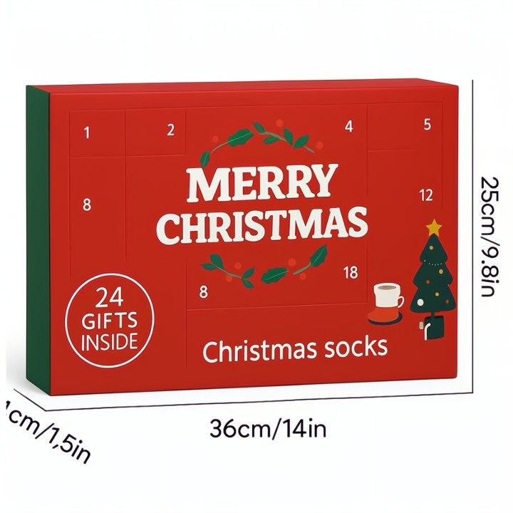 24 Tage Wohlfühl-Komfort für Ihr Zuhause: Eleganter Socken-Adventskalender Premium. Zorenza