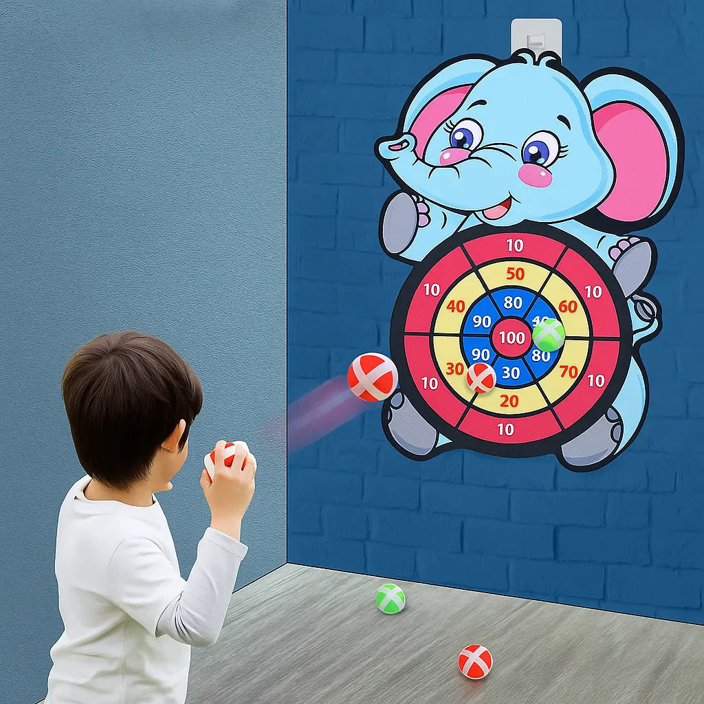 Elefanten-Dartspiel für Kinder – Fördert Zielgenauigkeit, Zählen und Koordination Zorenza