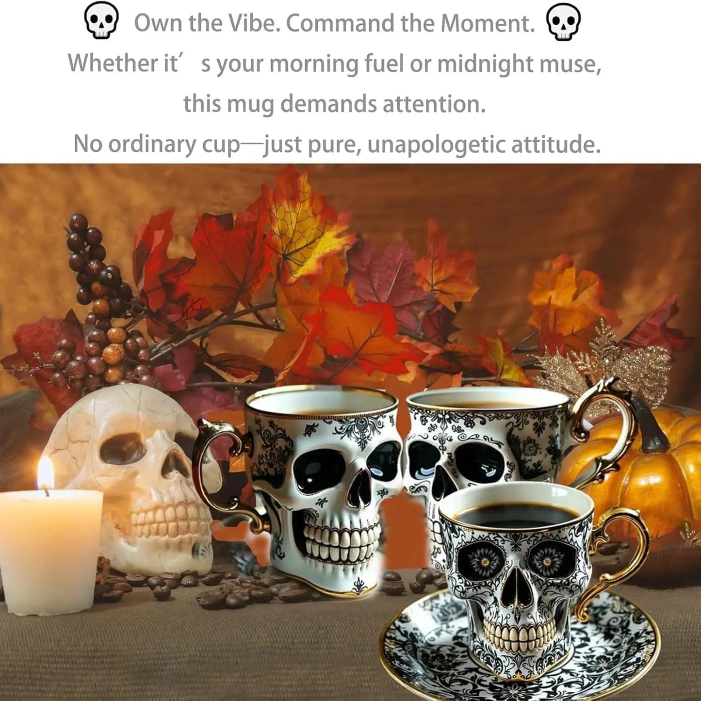 Schädel Design Kaffeetasse — Mystischer Eyecatcher für Tisch & Vitrine Mivoza Deutschland