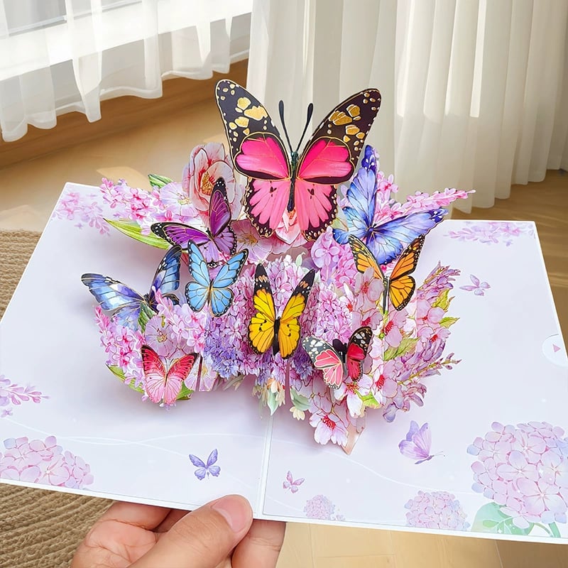 🦋 Vibrant 3D  Butterfly & Daisy Pop-Up Greeting Card Zorenza