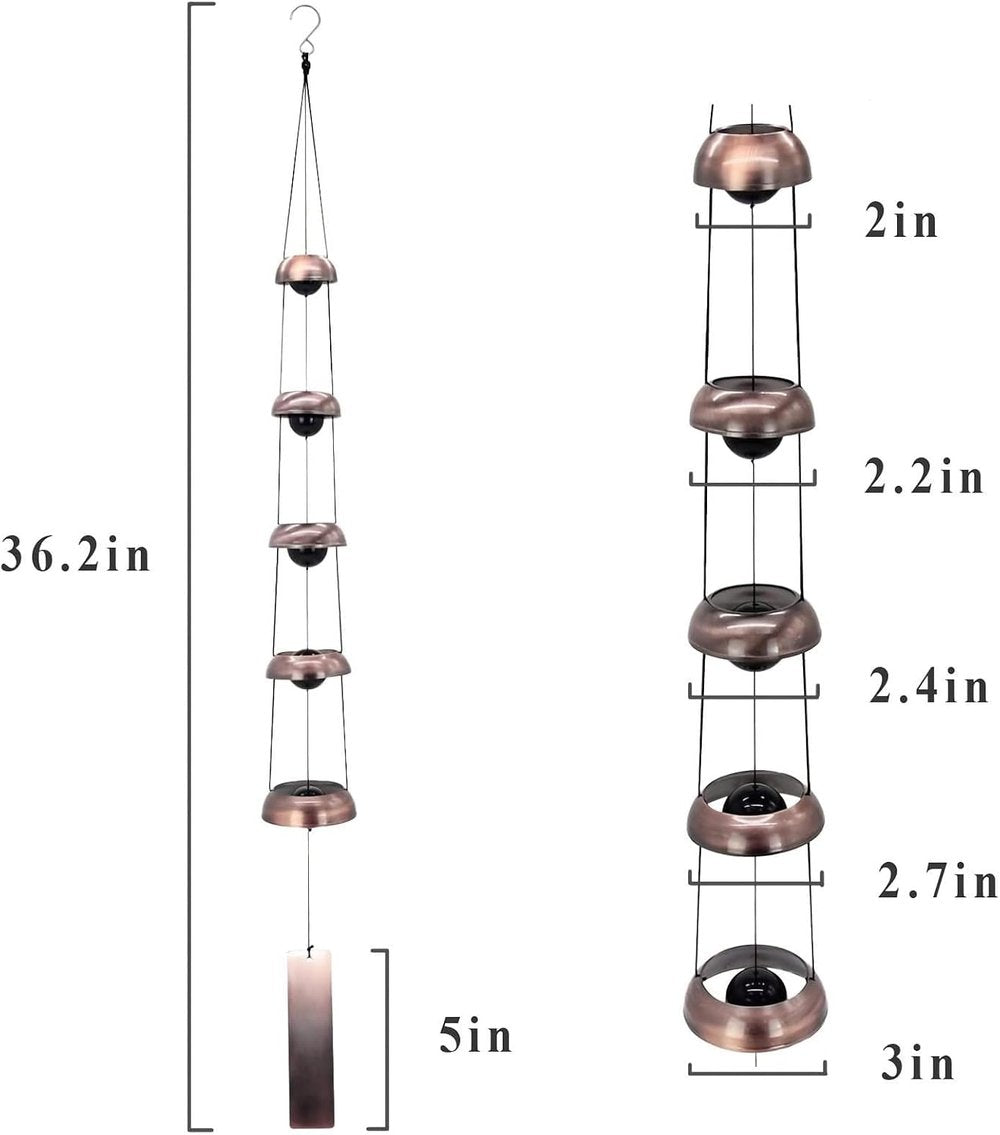 Windspiel | Massives Eisen in Kupfer-Tönen Zorenza