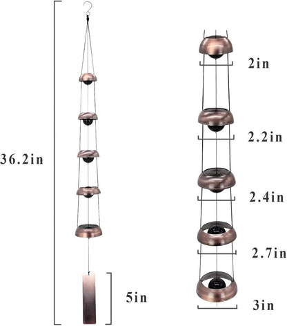 Windspiel | Massives Eisen in Kupfer-Tönen Zorenza