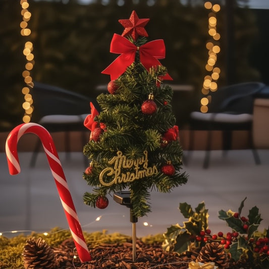 Solar-Weihnachtsbäume – Dekorative Wegbeleuchtung im Garten Zorenza