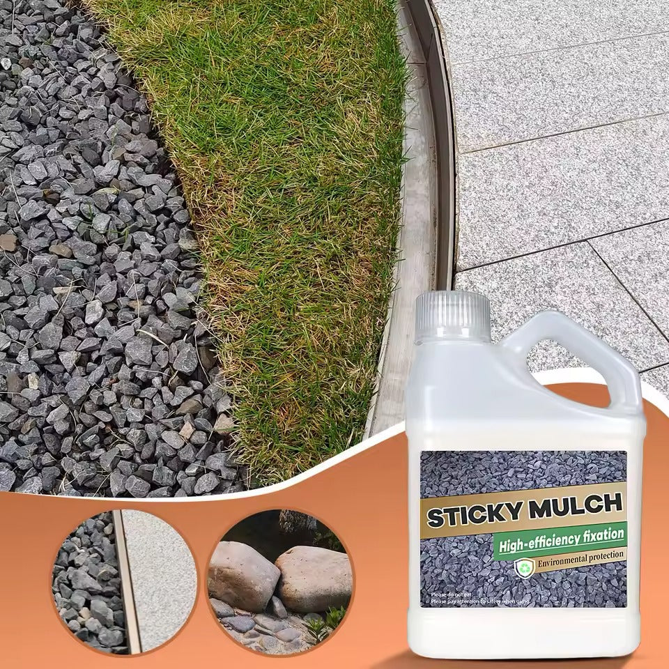 Schnelltrocknender Landschaftskleber – Wetterfester Fixativ für Mulch & Kies Zorenza
