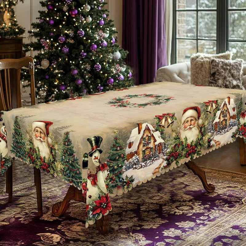Weihnachts-Tischdecke | Pflegeleicht & farbecht, langlebig Zorenza