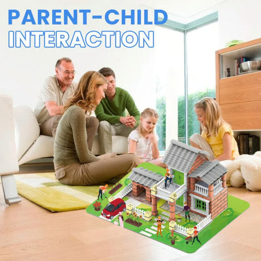 Hausbau-Simulationsspielzeug | Kreatives Bauset für Kinder ab 6 Jahren Zorenza