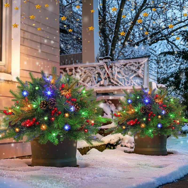 Pre-lit Artificial Christmas Tree Urn Filler Mivoza Deutschland