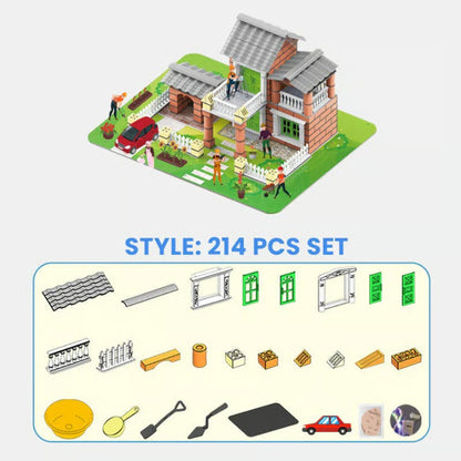 Hausbau-Simulationsspielzeug | Kreatives Bauset für Kinder ab 6 Jahren Zorenza