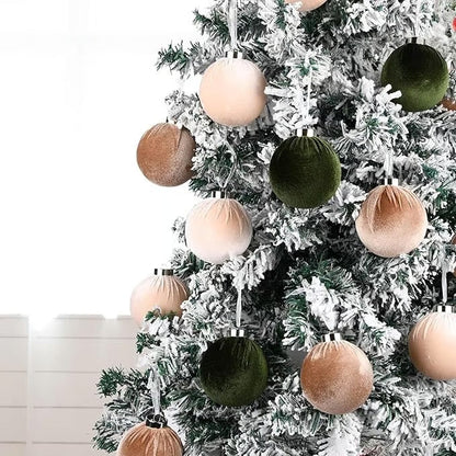 15pcs Christmas Tree Ornaments Velvet Balls Mivoza Deutschland