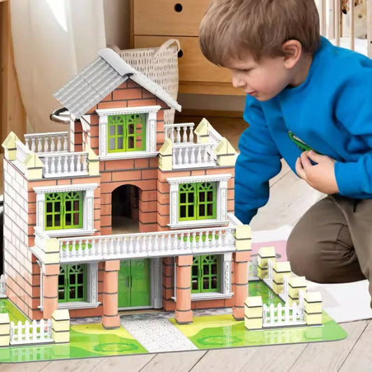 Hausbau-Simulationsspielzeug | Kreatives Bauset für Kinder ab 6 Jahren Zorenza