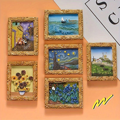 Van Gogh Kühlschrankmagnete mit 3D-Kunstdetails Zorenza