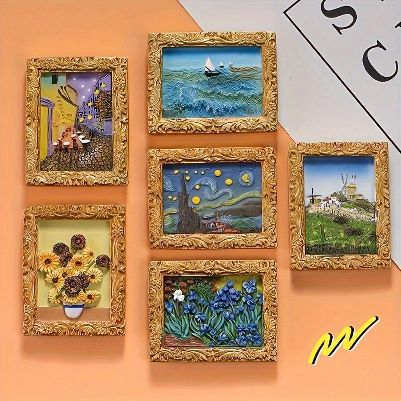 Van Gogh Kühlschrankmagnete mit 3D-Kunstdetails Zorenza